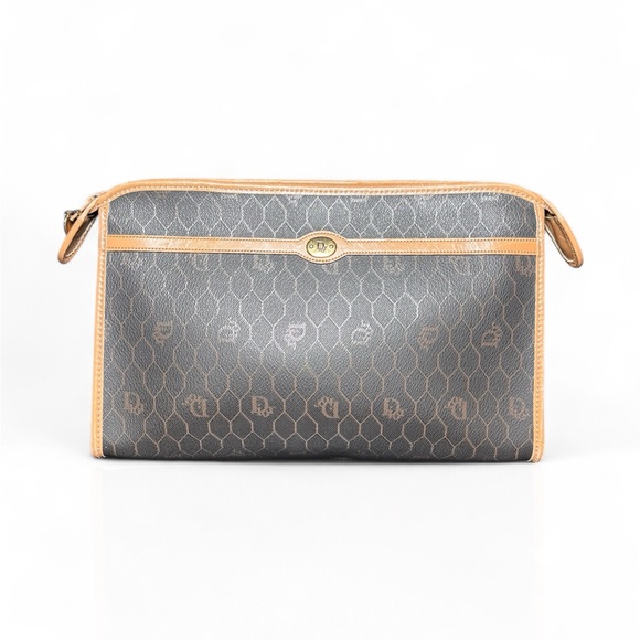 CHRISTIAN DIOR Honeycomb Black Clutch/Handbag (Pre-owned, Authentic & Vintage) - Picture 1 of 10